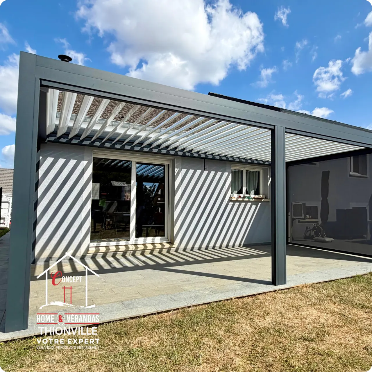 Pergola bioclimatique Marquises Open XXL à Thil à Thil (57)