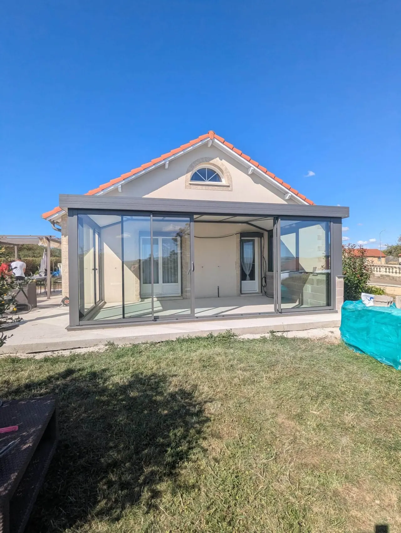 Véranda aluminium avec toiture isolante à Mailly-sur-Seille — vue 4