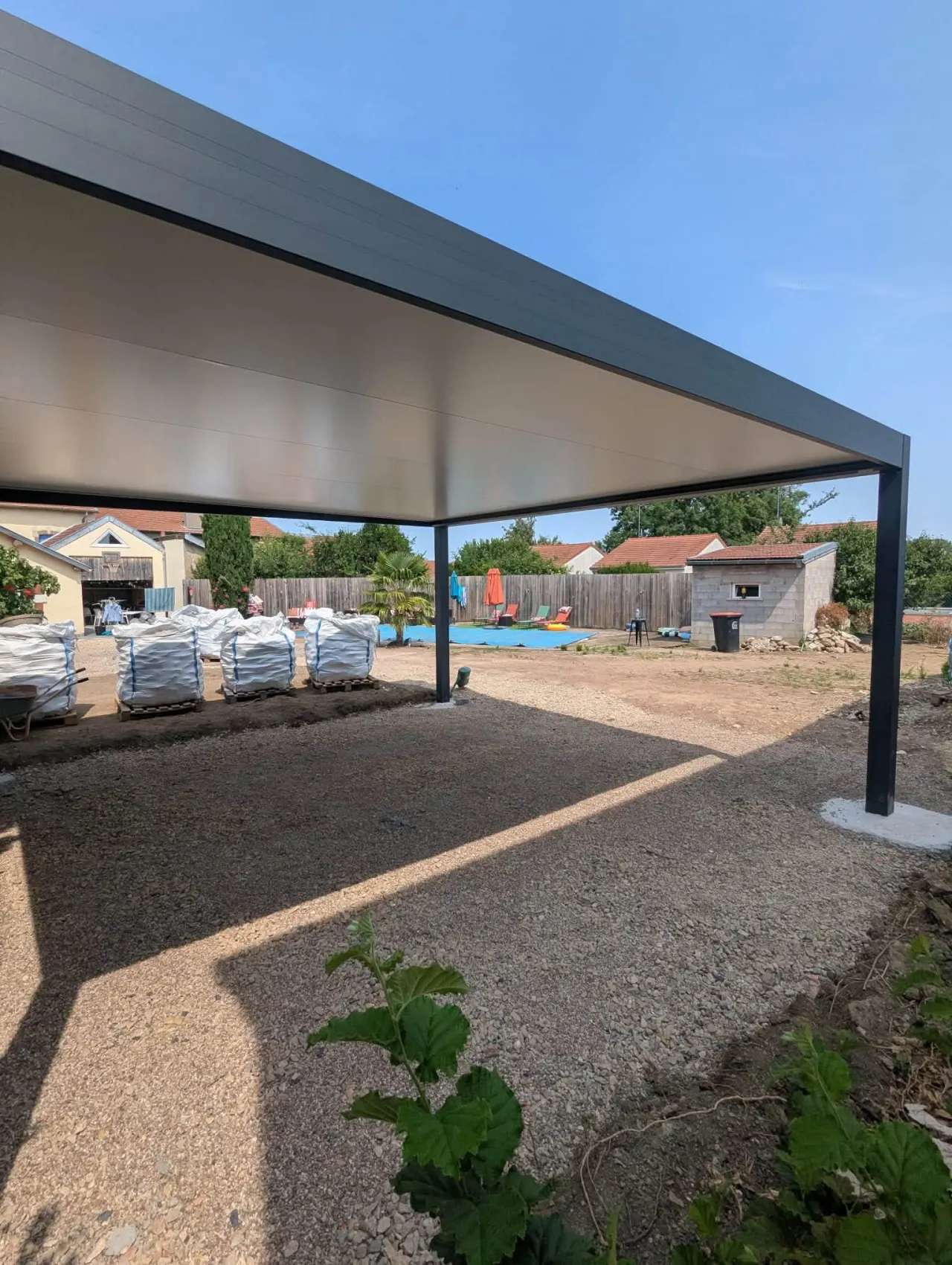 Carport aluminium de 6 m × 6 m à Nomeny — vue 1