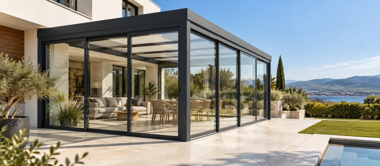Véranda aluminium lumineuse